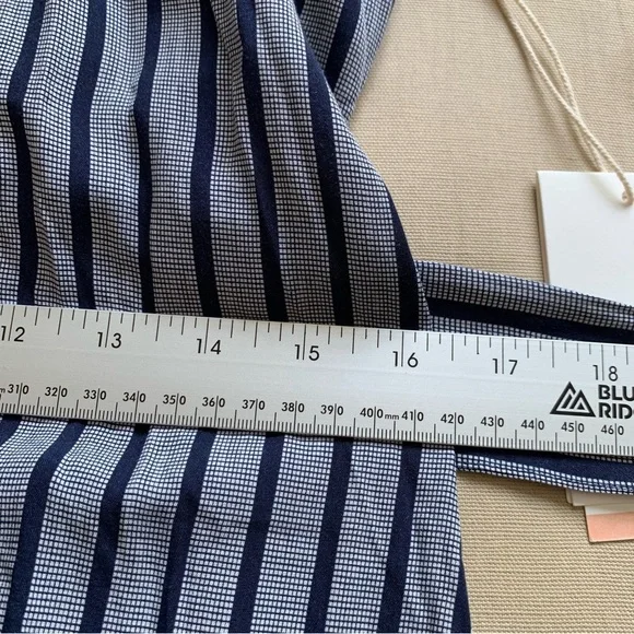 Carve Designs Macy Dress Navy Stripe Women’s Large Relaxed Cami‎ Maxi Dress NWT